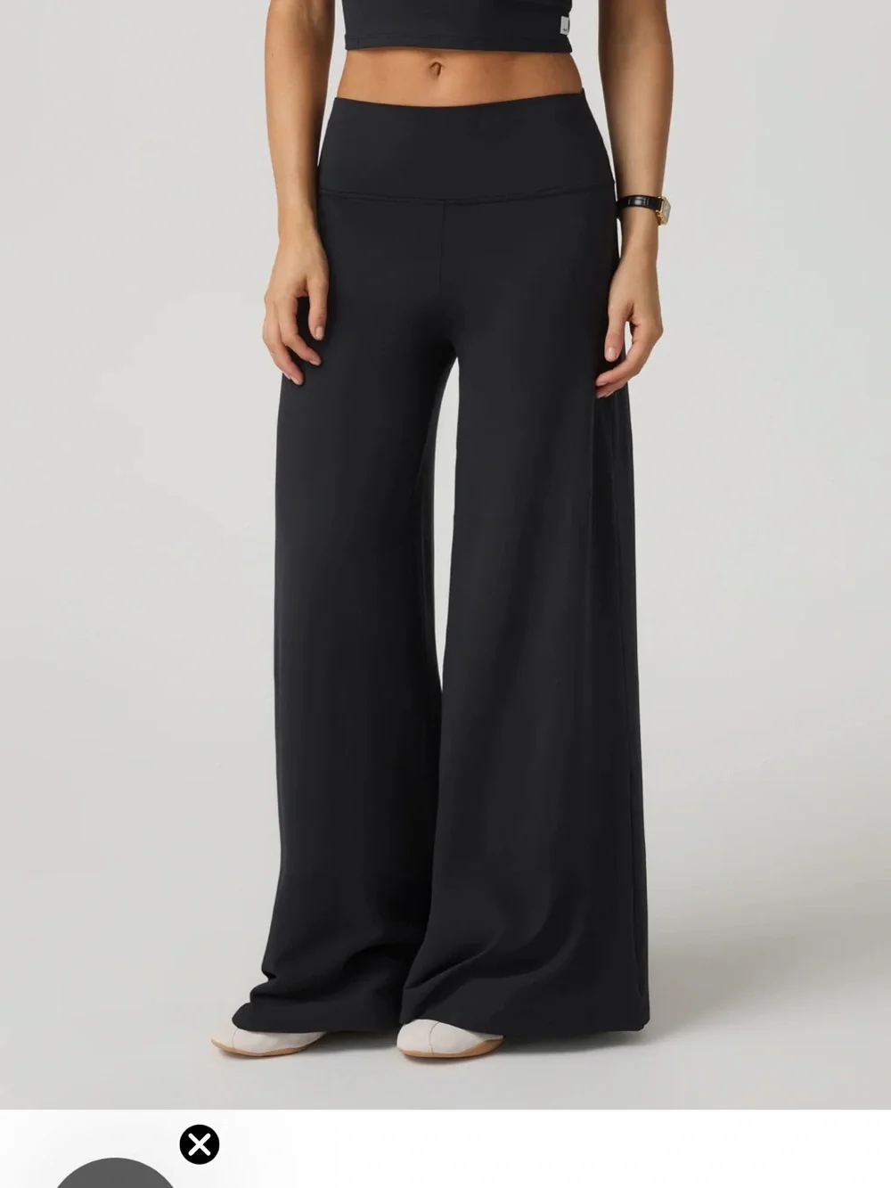 Vuori Halo Easy Black Wide Leg Lounge Pants - Picture 2 of 6